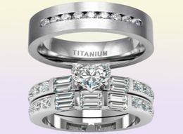 Fashion luxury women full set heartshaped zircon ring set men couple engagement wedding Valentine039s day gift Jewellery wholesa34999980814