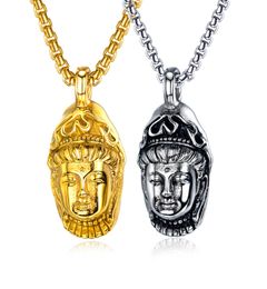Stainless Steel Meditation Buddha Pendant Necklace for Mens Boys Necklace Chain Set Religous Jewellery for Mens Boys Perfect Gifts2221116