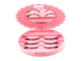 NEW 1PC Acrylic Cute Bow False Eyelashes Eye Lashes Storage Box Makeup Cosmetic Mirror Case Organizer7673333