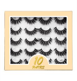 10 Pairs Natural 3D False Eyelashes Set Fake Lashes Makeup Kit Mink Extension4099949