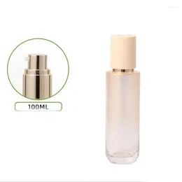 Storage Bottles 100ml110ML Gold Glass Bottle Moisture Essence Serum/lotion/emulsion/foundation/toner Toilet Water Skin Care Cosmetic Packing