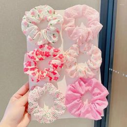 Hair Accessories Product Girls Floral Children Fashion Scrunchies For Wholesale Kids Ties Set