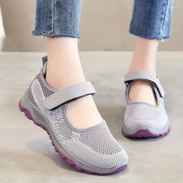 Casual Shoes Women's Knitted Walking Trainers Breathable Outdoor Sports Comfy Running Sneakers