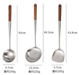 Pcs Kitchen Cooking Utensil Set With Wok Spatula And LadleSkimmer Ladle Tool Dinnerware Sets6726780