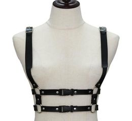 Leather Harness Goth Punk Body Chain For Women Garters Strap Bondage Halterneck Collar Gothic Waist Shoulder Necklace Harajuku Pen5571691