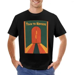 Men's Tank Tops Train To Nowhere T-Shirt Shirts Graphic Tees Summer Clothes Plain Black T Men