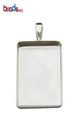 Beadsnice 925 Sterling Silver Square Pendant Base fit 25mm Cabochon Bezel Setting for DIY Jewelry Making ID267263178401