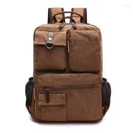 Backpack Weysfor Men Canvas Shoulder Bag Students Leisure Computer School Mochila Teenagers 15inch Laptop Rucksack