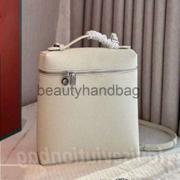 Loro Piano LP LorosPianasl Lp19 Backpack Handbag Bag LM40156v Cowhide Book Womens Simple Fashion Casual Shoulder Bag Netizen Sjyt5 Cfnpq