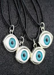 Whole 50pcsLot Fashion Evil Eye Pendants Turkish Luck Charms Necklaces Alloy Jewelry HJ2016689420