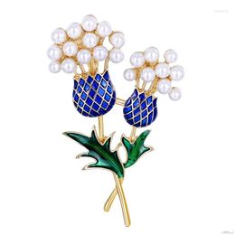 Pins, Brooches Delicate Oil Drop Pearl Enamel Plant Fruit Fashion Brooch Weddings Bouquet Clothes Jewellery Accessories Gift Delivery Dhorn