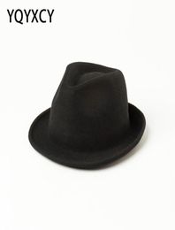 Wool Fedora Hat Autumn Winter Hats For Women Men Unisex Flanging Fashion Jazz Cap Felt Hats Top Vintage Ladies Red Black9208788