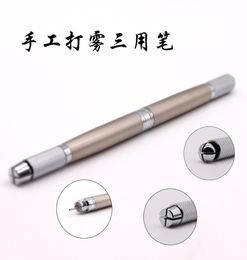 Tattoo Embroidery three Use pen machine Microblading Pen Tattoo Machine for Permanent Makeup Eyebrow Tattoo Manual Pen Needle Blad5227847