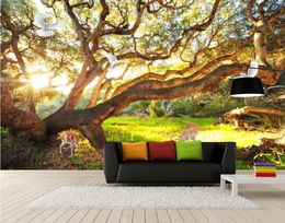 3d room wallpaper custom po nonwoven mural Fresh natural scenery woods big trees forest landscape murals wallpaper for w1663372