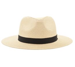 Vintage Panama Hat Men Straw Fedora Male Sunhat Women Summer Beach Sun Visor Cap Chapeau Cool Jazz Trilby Cap Sombrero MX171618591028