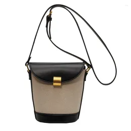 Evening Bags 2024 Mini Forest Style Single-shoulder Bag For Women Canvas Bucket Colorful Crossbody Trendy Shoulder Trend Design