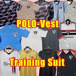 23/24 Sao Paulo Outubro Rosa soccer jerseys LUCIANO MIRANDA Rafinha J.Calleri Eder ALISSONNIKAO GABRIEL G.SARA Camisa de futebol Training goalkeeper vest POLO