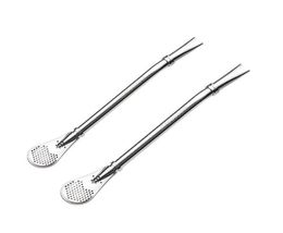 Stainless steel Bombilla straws Yerba mate straw filter straw drinking gourd filter spoon party bar supplies LX35262045130