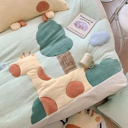 Bedding Sets Winter 4pcs Flat Sheet Set Soft Cute Cartoon Coral Fleece Comforter Cover Bedspread For Kid's Room Bed Accessories