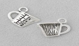 Whole Vintage Alloy Antique Silver Colour Measuring Cup Charms Daily Use Tools Charms 1315mm 100pcs AAC15553613910