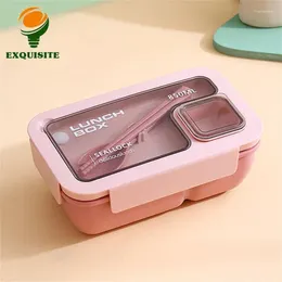 Dinnerware Bento Box Easy To Clean Sealed Lunch Material Seal Save Space Compartment Simple Pocket Convenient