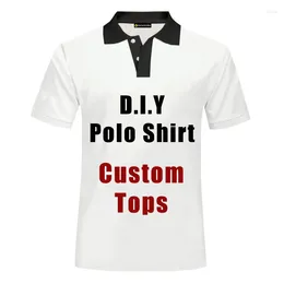 Men's Polos 2024 Custom 3D Printed Polo Shirt Men Women Fashion Casual Tops DIY Po Logo Brand Top Quick-drying Shirts Drop