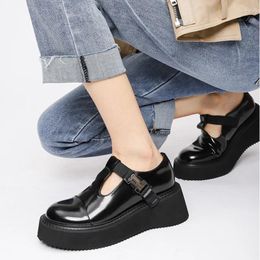 Casual Shoes 2024 Small Leather Women Lolita Retro Round Head Mary Jane Fashion Thick-soled Women's Ladies Single