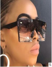 WholeDesigner Oversize Square Sunglasses Women Fashion Flat Top Gradient GlasseGafas De Sol 8 colors 10PCS factory 5286103