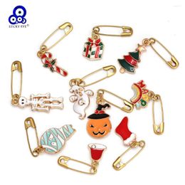 Brooches Lucky Eye 3pcs/lot Alloy Gold Colour Brooch Pin Christmas Halloween Charm For Women Girls Men Party Fashion Jewellery