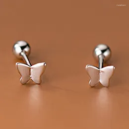 Stud Earrings 925 Sterling Silver For Girls Cute Small Butterfly Party Club Fashion Korean Jewellery Gift