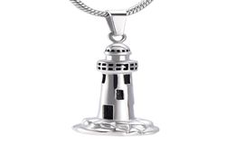 IJD10012 The Lighthouse Cremation ashes turned into Jewellery Stainless Steel Men Keepsake Memorial Urn Pendant For man2133193