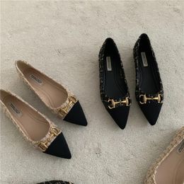 Casual Shoes Luxury Flat Single Pointed Shallow Loafers Women Soft Soles Comfortable Ballet Large Work For
