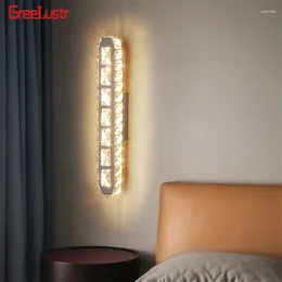 Wall Lamp Modern Crystal Bedside For Bedroom Fixtures Ac 90-260V Corridor Aisle Lighting Luminaire Home Decor