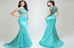 New HighEnd Custom Spring And Summer Long Tail Formal Evening Dresses Round Neck HandMade Pintail Fishtail Party Prom Dresses HY5374714