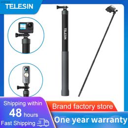 Selfie Monopods TELESIN 1.2M 3M carbon Fibre selfie stick expandable monopod with 1/4 screw suitable for Insta360 Osmo Action DJI Action Camera WX