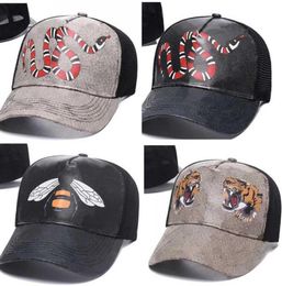 2021 Designer Mens Baseball Caps woman Brands Tiger Head Hats bee snake Embroidered bone Men Women casquette Sun Hat gorras Sports5984596