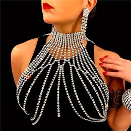 Costume Accessories Exquisite Shiny Tassel Crystal Bra Chain Women's Fashion Banquet Ball Party Body Dressing Jewellery Accessories