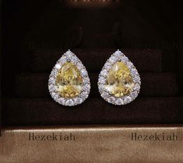 Hezekiah S925 Sterling silver Water droplets earrings high quality Aristocratic temperament ladies earrings Prom party earrings7145628