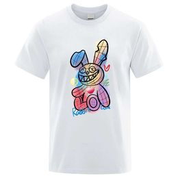 Men's T-Shirts This Is My Favourite Rabbit Cartoons Tshirt Men Creativity Sweat Clothing Fashion T Clothes T Shirts Breathable Cotton T-Shirts Y240429