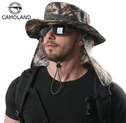 Tactical Camouflage Boonie Hats Nepalese Cap Bucket Hat Militares Army Mens Military Hiking Fishing Hat With Flaps UV UPF50 2205074168617