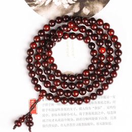 Designer bracelet brand new explosions ladies Indian lobular red sandalwood 108 Buddha beads hand string mens and womens 2.0 old material Wenwan Rosary