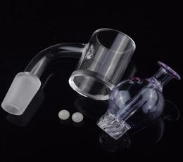New product 5mm Clear Bottom Quartz Banger Flat Top Quartz Nail with Cyclone Spinning Carb Cap Luminous Terp Pearl Insert for Glas5177100