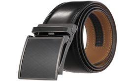 Famous Brand Men Belts Luxury Automatic Buckle Cowskin Genuine Leather Belt for Men Business Black Waist Male Strap8598267
