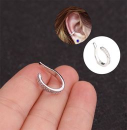 1pc Adjustable Cz Crystal lage Ear Cuff Ear Wrap No Piercing Earcuff Conch Cuff Earring Fake Piercing Jewelry1520548