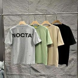 2024 Men's T-shirts Nocta Functional Draw Short Sleeve 100% Cotton T-shirt White Outdoor Round Neck Men's and Women's Tee Printing Leisure Spring Summer New 343
