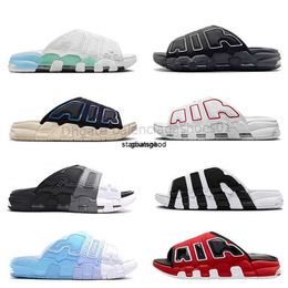 2023 Uptempos Pippen Sandals More Slides Men Women Slippers Black White Red Sports Runners Scottie Pippens Slipper Sandle Outdoor Beach Sliders