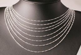 2mm Figaro Chains 925 Sterling Silver Jewelry for DIY Necklace Chain with Lobster Clasps Size 16 18 20 22 24 26 28 30 Inch5187508