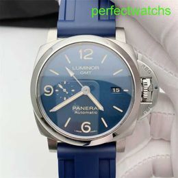 Top Wrist Watch Panerai Luminor Series Swiss Watch Tough Man Leisure Calendar Luminous Diving Sports Large Diameter Men's Watch PAM01033 Blue Disc Watch With 44mm