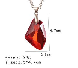 10PC Fashion Movie Charm Sorcerer Philosophers Magic Stone Necklace Red Acrylic Pendant Potter Jewellery For Men Women Gifts9894162