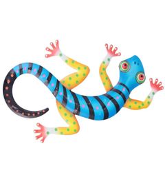 Wall Stickers Wrought Iron Gecko Decoration Metal Lizard Pendant Ornament For Home Garden3877155